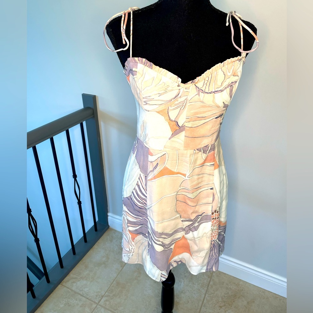 Wilfred Pattern Flirty Mini Dress with Shoulder ties (6)
